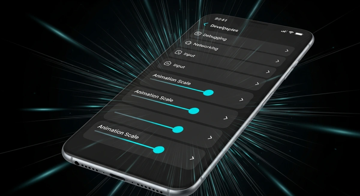 Настройки анимации в режиме разработчика