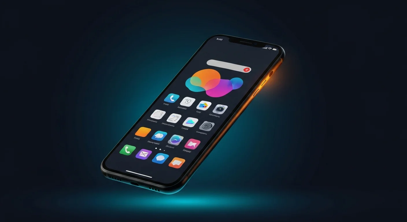 Смартфон с интерфейсом HyperOS 3.1 и Dynamic Island на тёмном фоне