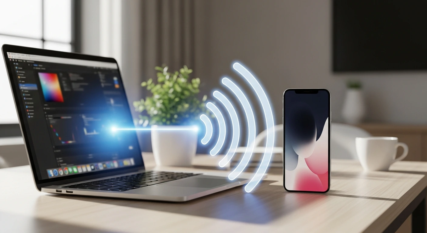 Смартфон раздаёт интернет на ноутбук по Wi-Fi