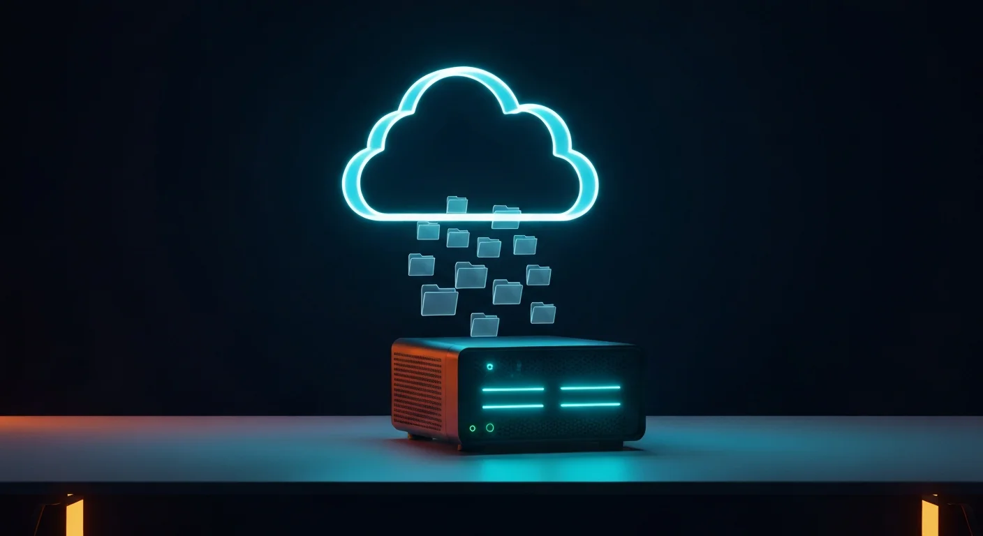 Mini PC, SSD и ethernet-кабель на домашнем столе